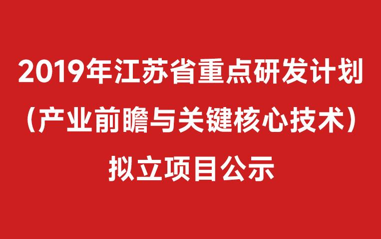 我司承擔(dān)省級產(chǎn)業(yè)前瞻與關(guān)鍵核心計(jì)劃-競爭項(xiàng)目獲立項(xiàng)文件公示